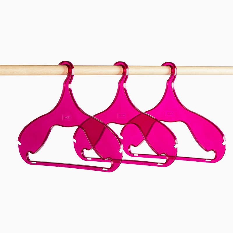 Dina Clothes hanger - transparent fuchsia 2